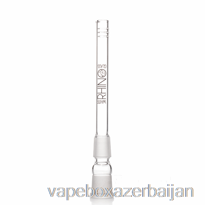 E-Juice Vape White Rhino 19/19 Glass Downstem 5.5inch